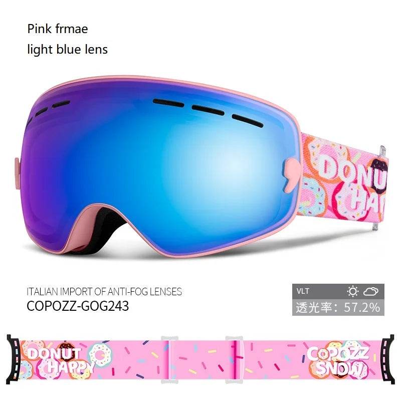 Durable Kids Ski Goggles Graced Lens UV400 Anti Fog Children - ToylandEU