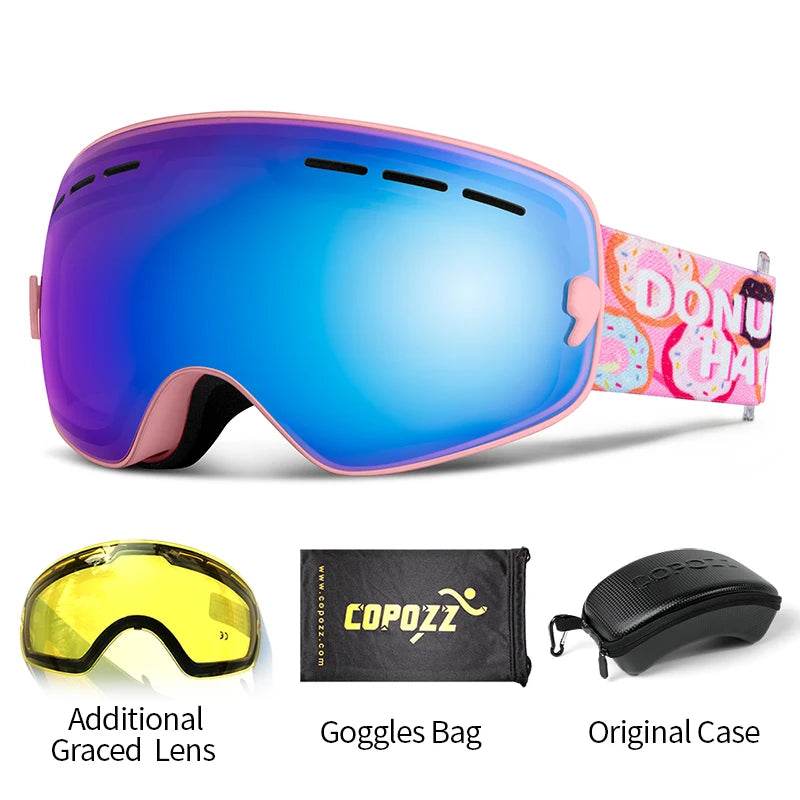 Durable Kids Ski Goggles Graced Lens UV400 Anti Fog Children - ToylandEU