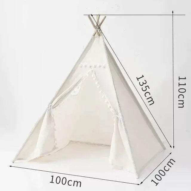  Durable Kids Teepee Tent 135cm Foldable Toyland EU -  ToylandEU™