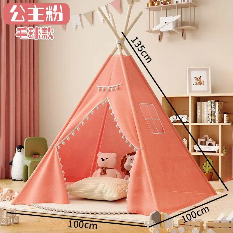 Durable Kids Teepee Tent 135cm Wigwam Foldable for Children - ToylandEU