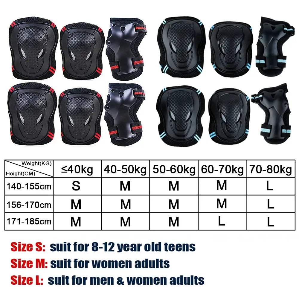 Durable Knee Pads Elbow Pads Wrist Guards Set For Skateboarding - ToylandEU
