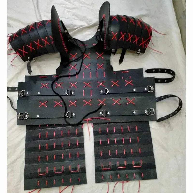 Durable Leather Chest Armor For Cosplay Steampunk Samurai - ToylandEU