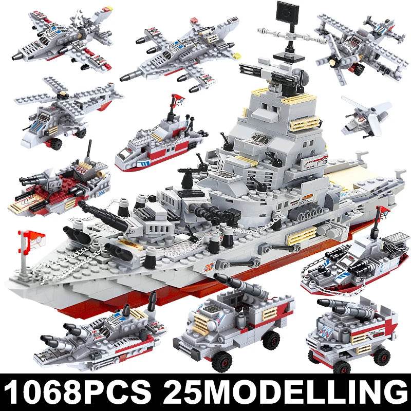 Durable Lego Compatible Blocks Navy Warships For Boys - ToylandEU
