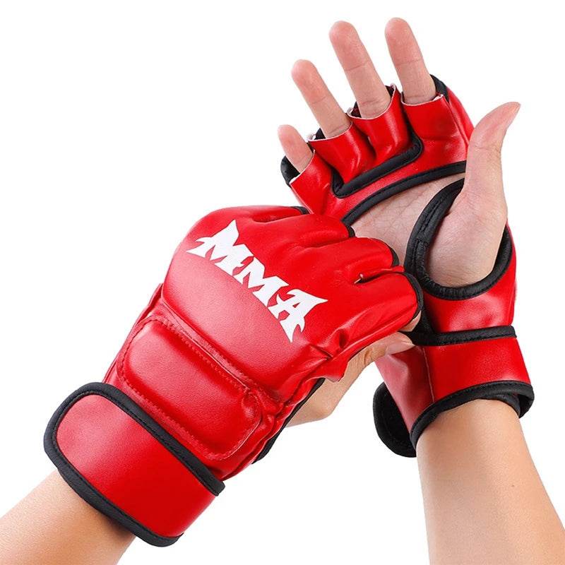 Durable MMA Gloves Sanda Muay Thai Half Finger Unisex - ToylandEU