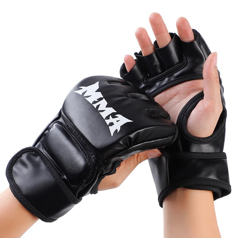 Durable MMA Gloves Sanda Muay Thai Half Finger Unisex - ToylandEU