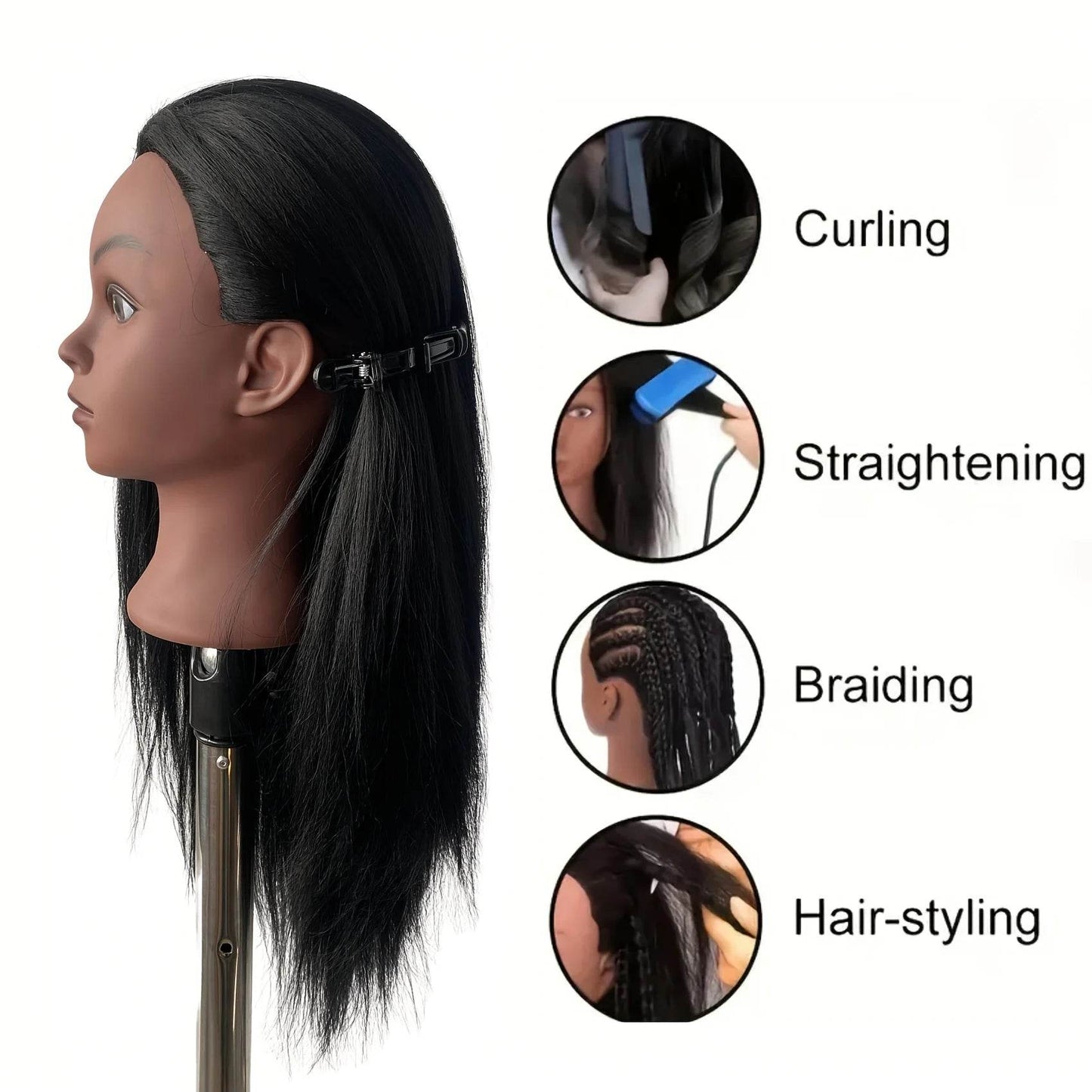Durable Mannequin Head 16 Inch Synthetic Hair For Braiding - ToylandEU