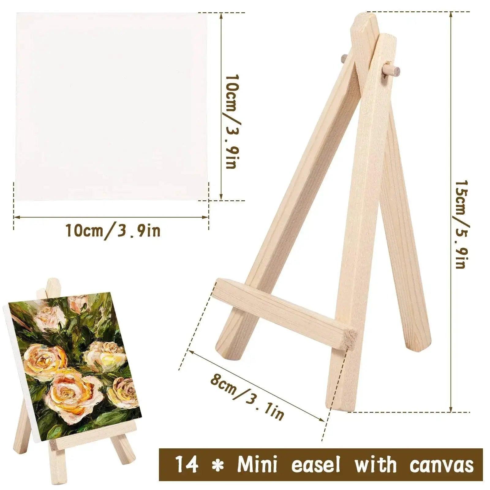  Durable Mini Canvas Easel Set - 14 Essential Pieces -  ToylandEU™