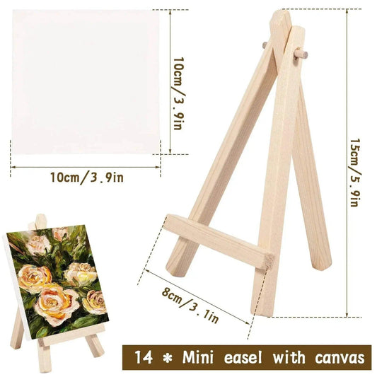  Durable Mini Canvas Easel Set - 14 Essential Pieces -  ToylandEU™