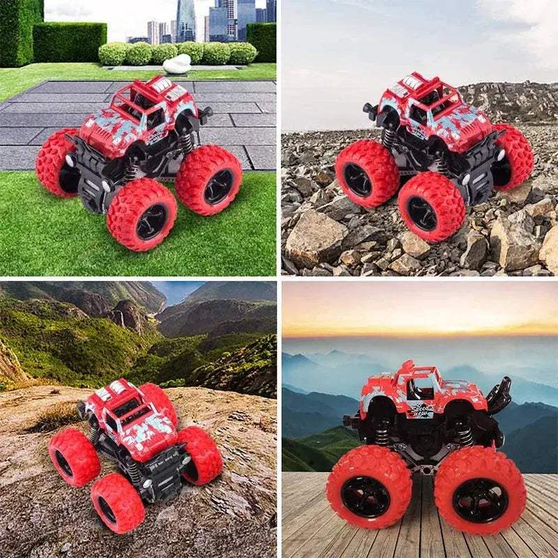 Durable Monster Truck Pull Back Car Four Wheel Drive Toy - ToylandEU