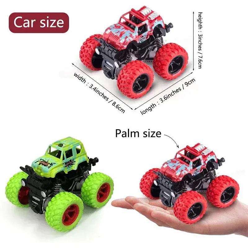 Durable Monster Truck Pull Back Car Four Wheel Drive Toy - ToylandEU