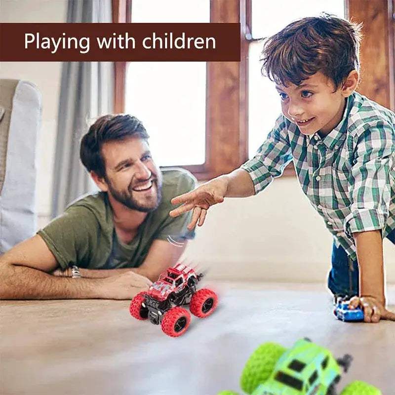 Durable Monster Truck Pull Back Car Four Wheel Drive Toy - ToylandEU
