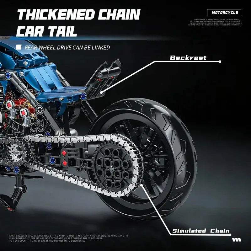 Durable Night Racer Motorcycle Building Blocks Set For Kids - ToylandEU