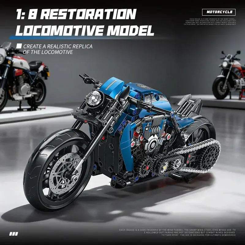 Durable Night Racer Motorcycle Building Blocks Set For Kids - ToylandEU
