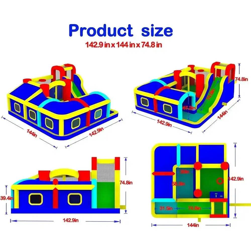 Durable Non Toxic Inflatable Bounce House With Slide And Pool - ToylandEU
