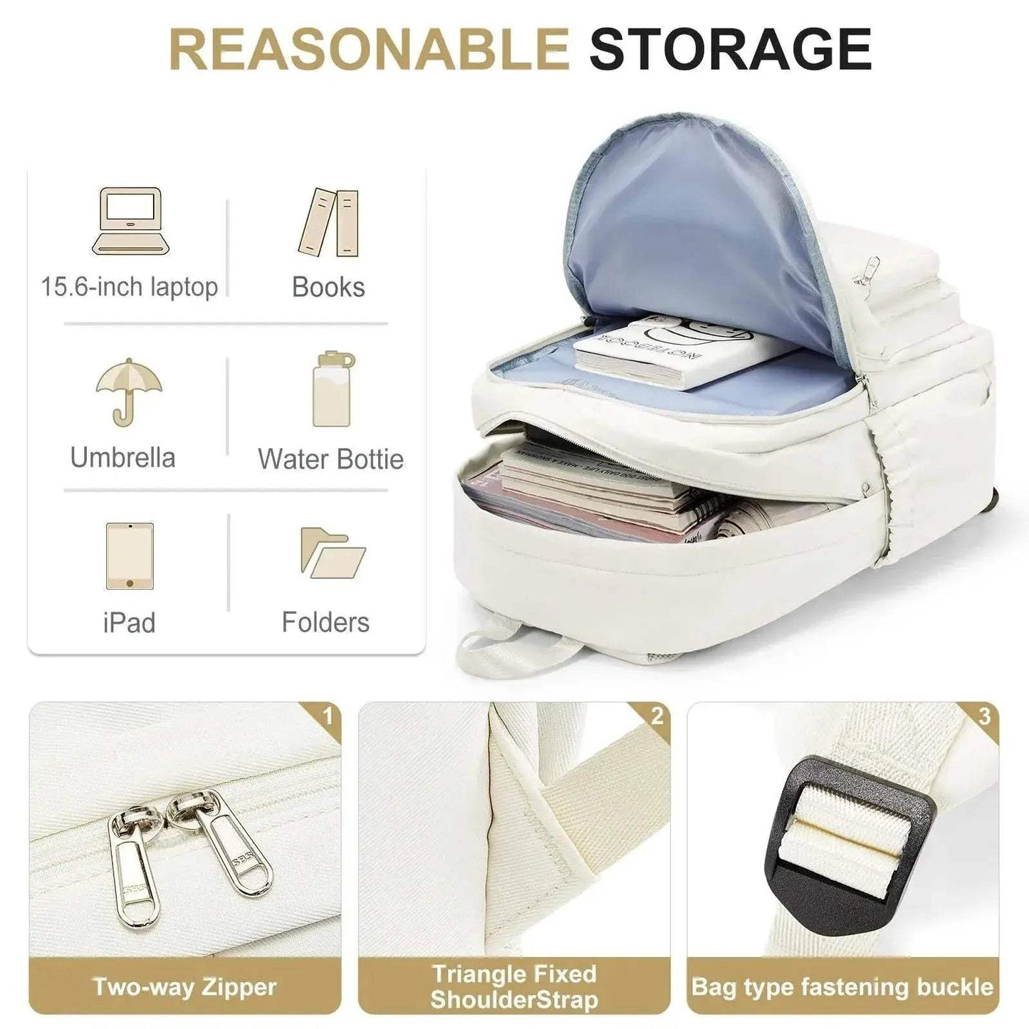 Durable Nylon Multipocket Backpack For Kids And Teens - ToylandEU