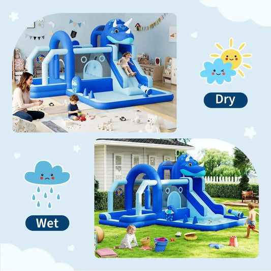  Inflatable Dinosaur Bounce House With Slide Oxford Cloth -  ToylandEU™