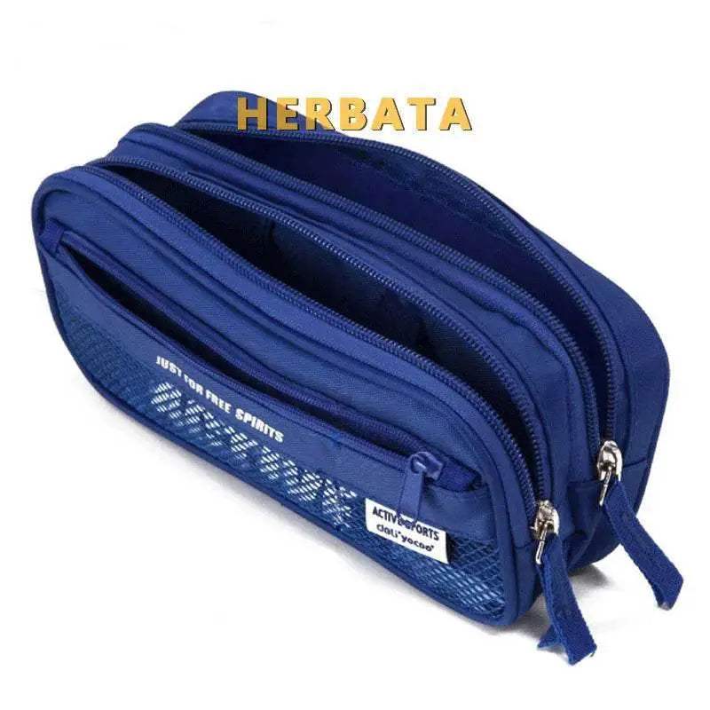 Durable Oxford Pencil Case Multi Layer Capacity Boys School - ToylandEU