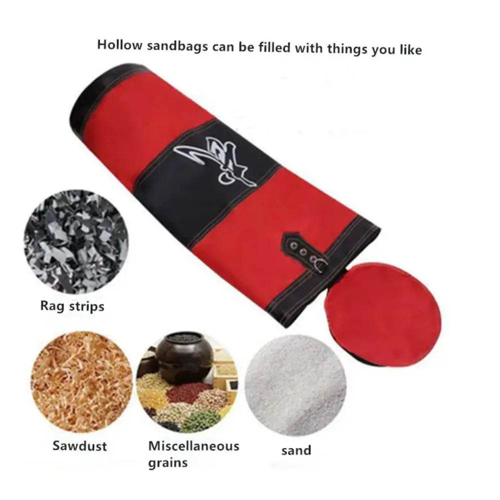 Durable PU Leather Punching Bag Red Black Gloves For Adults - ToylandEU