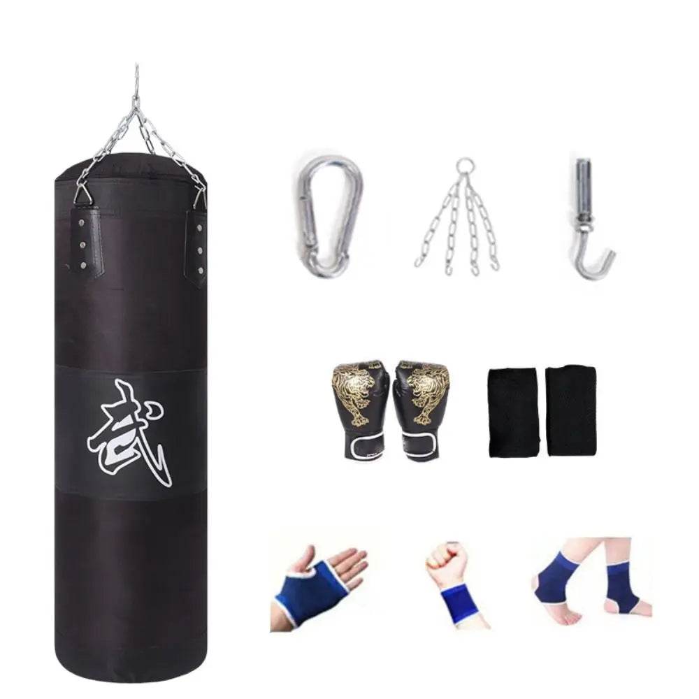 Durable PU Leather Punching Bag Red Black Gloves For Adults - ToylandEU