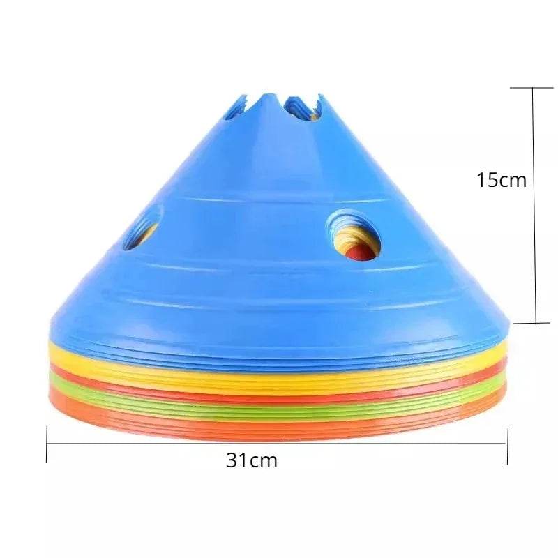 Durable PVC Agility Cones With Holes 15cm For Multi Sport Drills - ToylandEU