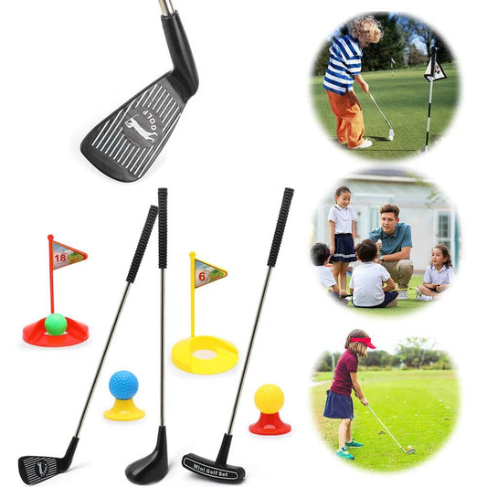 Durable Plastic Kids Golf Clubs Educational Mini Golf Set for Outdoor and Indoor Fun for Ages 3 to 6 - ToylandEU