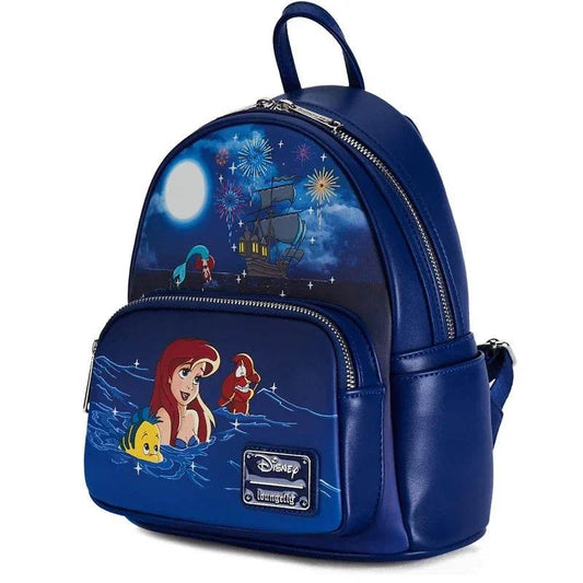 Durable Polyester Backpack With Little Mermaid Fireworks Ariel Charm For Unisex Teens School Use - ToylandEU