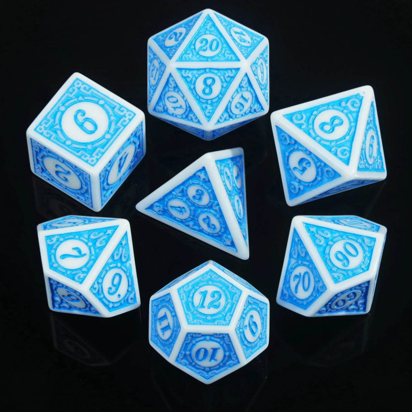 Durable Polyhedral Dice Set with 16mm to 20mm Sizes for Board Games and Educational Math Activities - ToylandEU