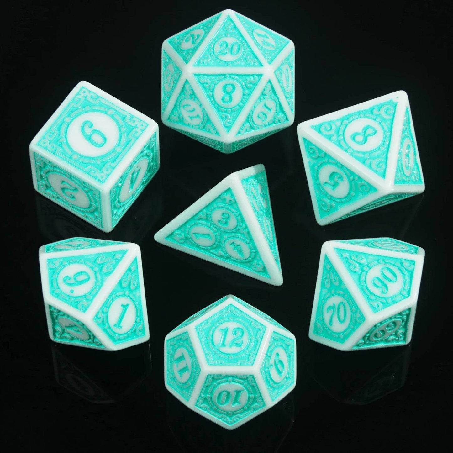 Durable Polyhedral Dice Set with 16mm to 20mm Sizes for Board Games and Educational Math Activities - ToylandEU