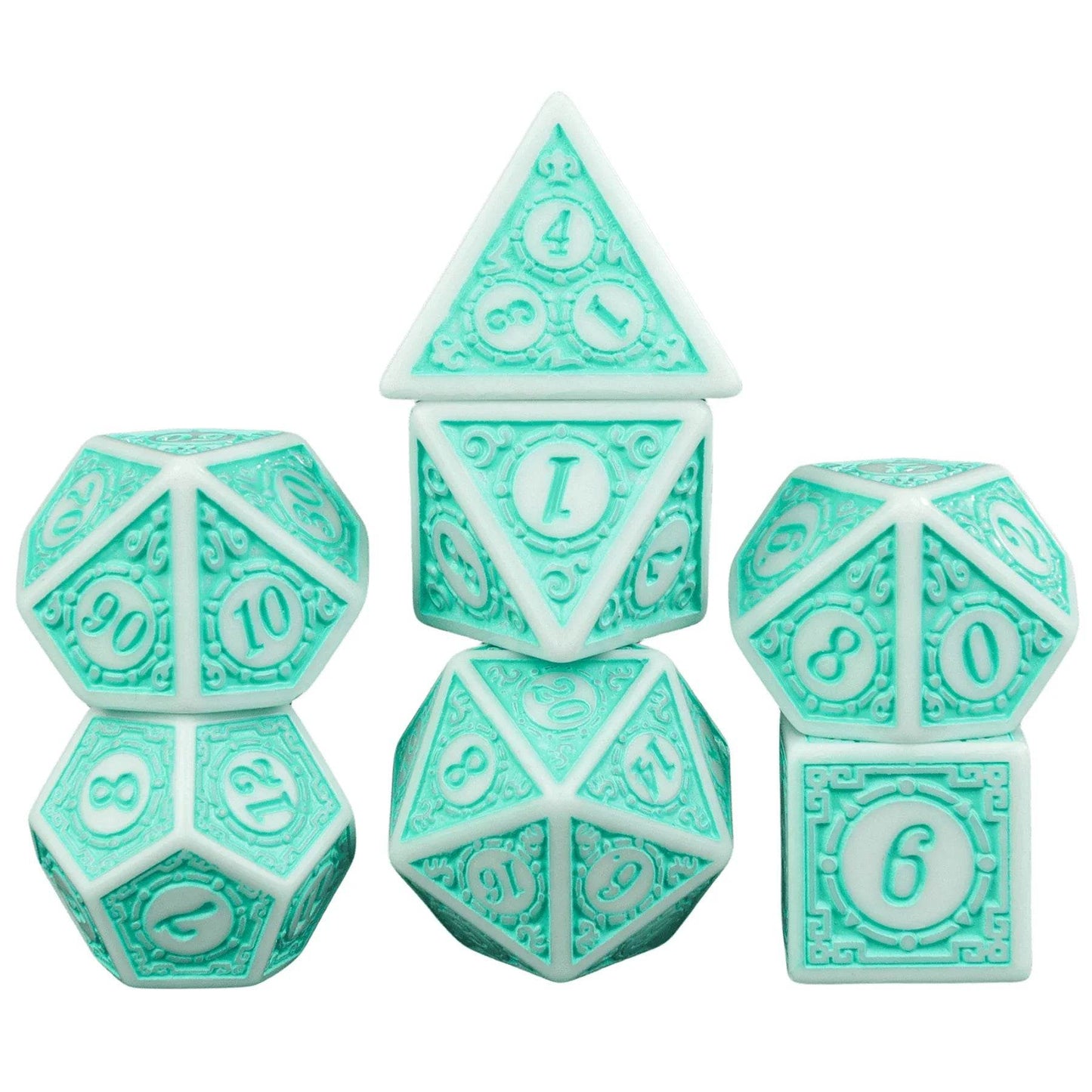 Durable Polyhedral Dice Set with 16mm to 20mm Sizes for Board Games and Educational Math Activities - ToylandEU