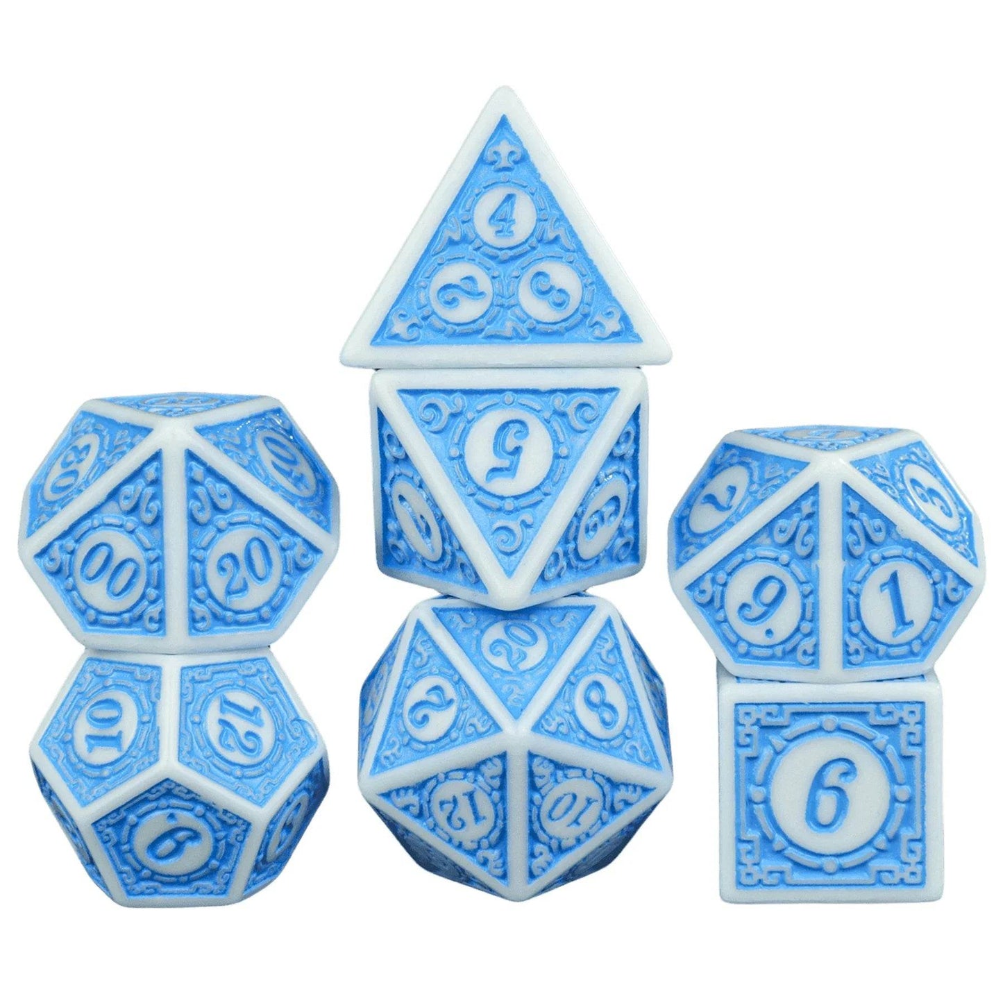 Durable Polyhedral Dice Set with 16mm to 20mm Sizes for Board Games and Educational Math Activities - ToylandEU
