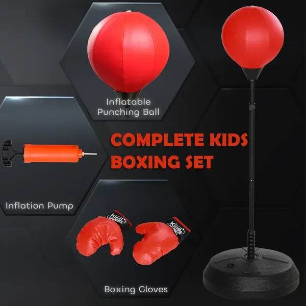 Durable Punching Bag Set With Stand And Gloves For Kids - ToylandEU