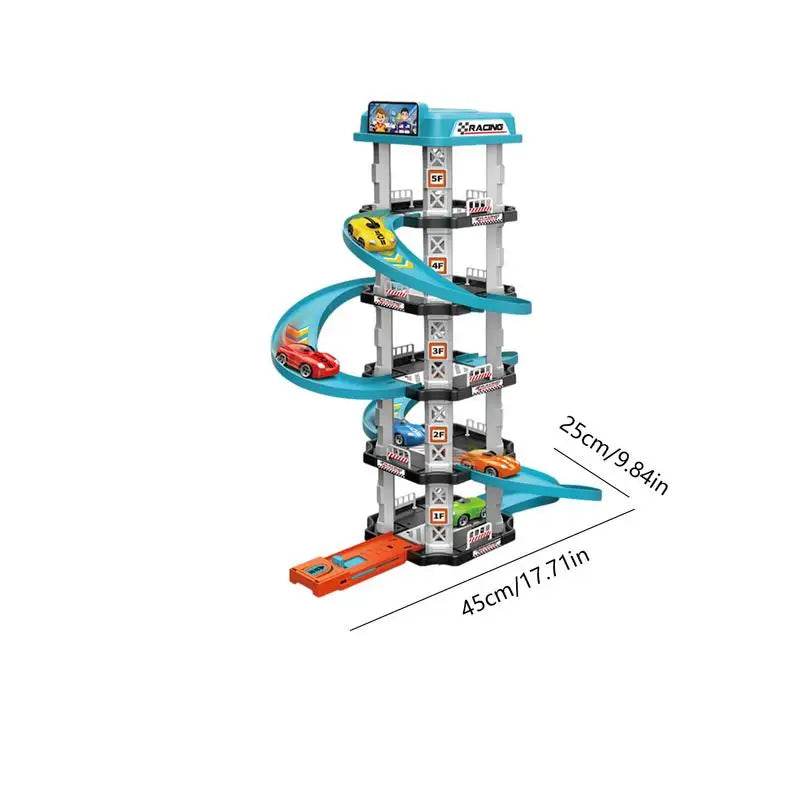 Durable Racing Car Toys Track Set Gas Station For Kids - ToylandEU