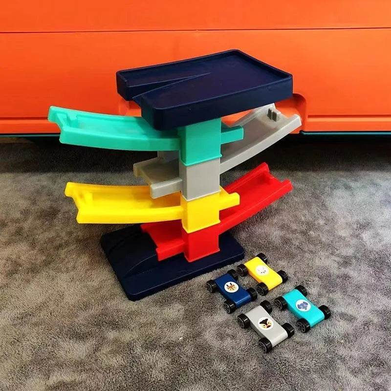 Durable Racing Car Toys Track Set Gas Station For Kids - ToylandEU