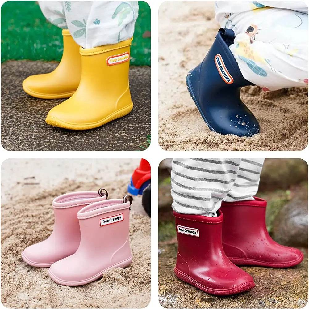 Durable Rain Boots Easy On Waterproof Unisex Toddler Shoes - ToylandEU