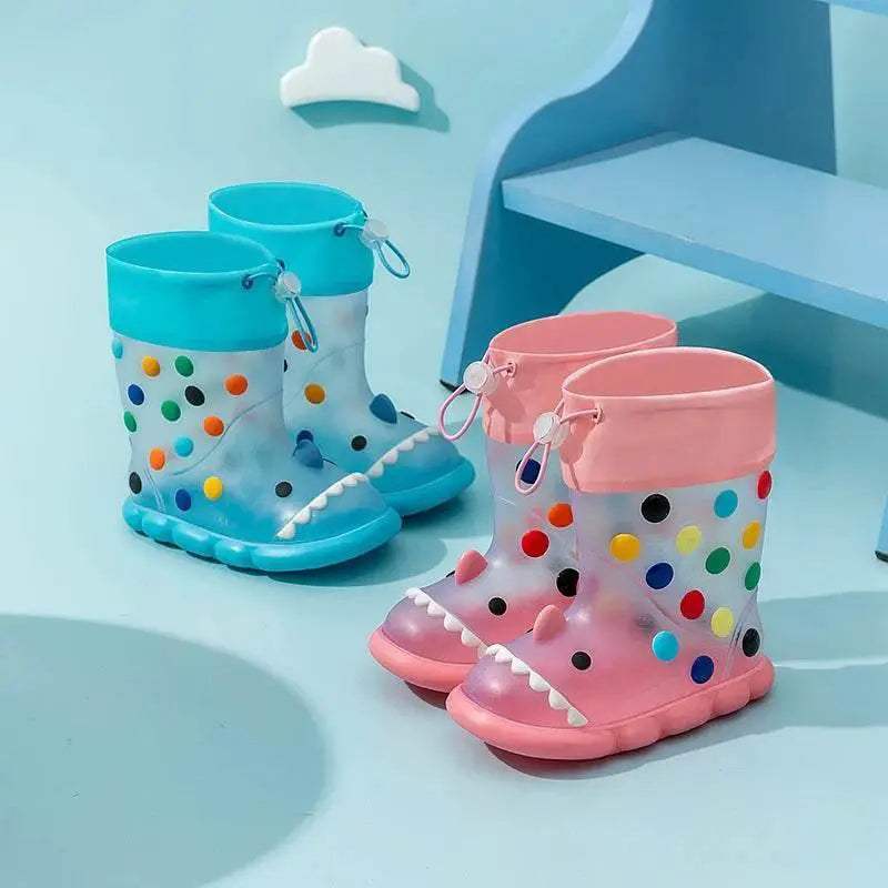 Durable Rain Boots Transparent Cartoon Shark For Kids - ToylandEU