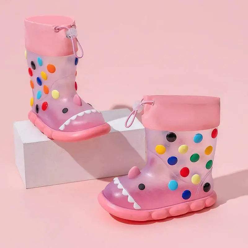 Durable Rain Boots Transparent Cartoon Shark For Kids - ToylandEU