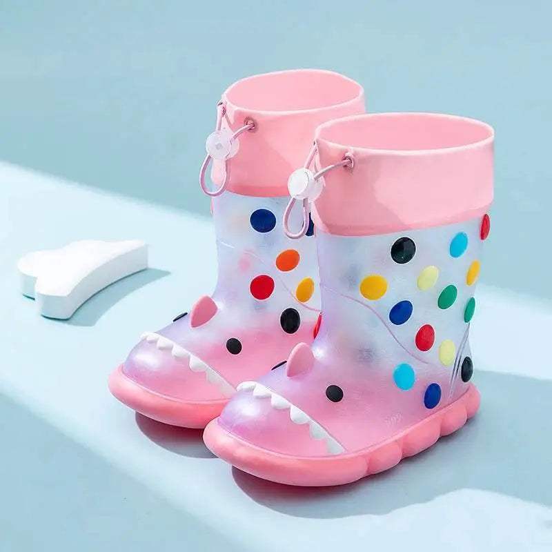 Durable Rain Boots Transparent Cartoon Shark For Kids - ToylandEU