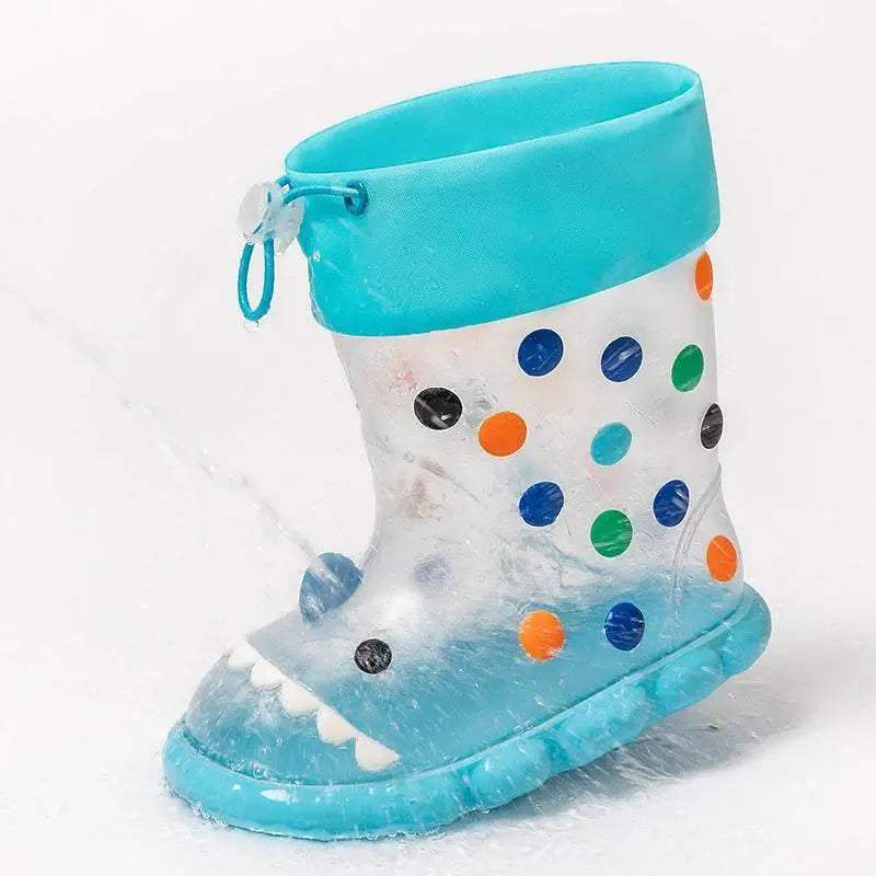 Durable Rain Boots Transparent Cartoon Shark For Kids - ToylandEU