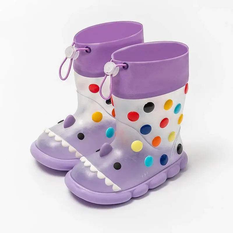 Durable Rain Boots Transparent Cartoon Shark For Kids - ToylandEU