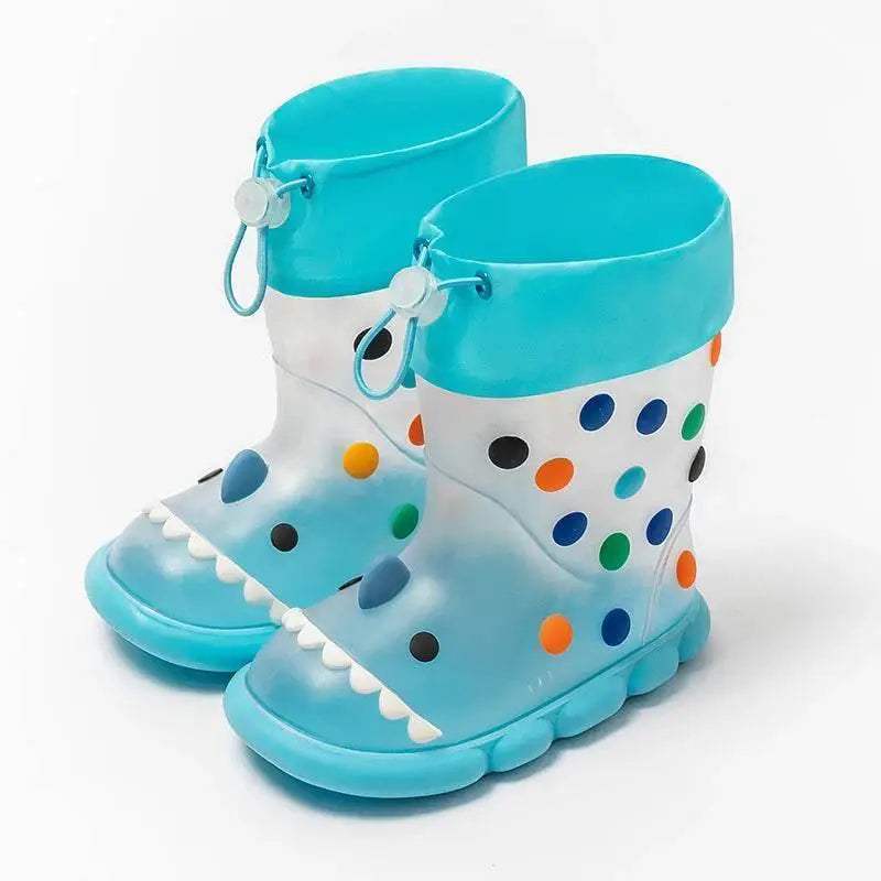 Durable Rain Boots Transparent Cartoon Shark For Kids - ToylandEU