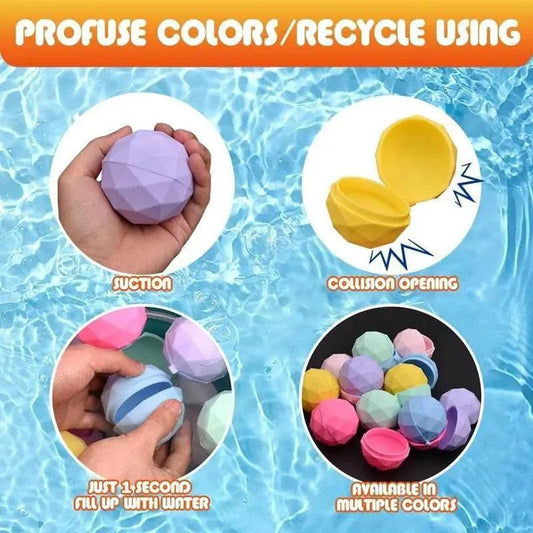  Durable Reusable Water Balloons Quick Fill Toys for Kids -  ToylandEU™