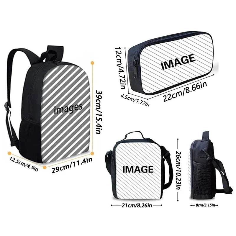 Durable School Backpack Football Themed With Lunch Bags And Pencil Bags For Boys And Girls - ToylandEU