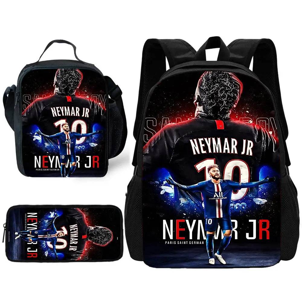 Durable School Backpack Football Themed With Lunch Bags And Pencil Bags For Boys And Girls - ToylandEU