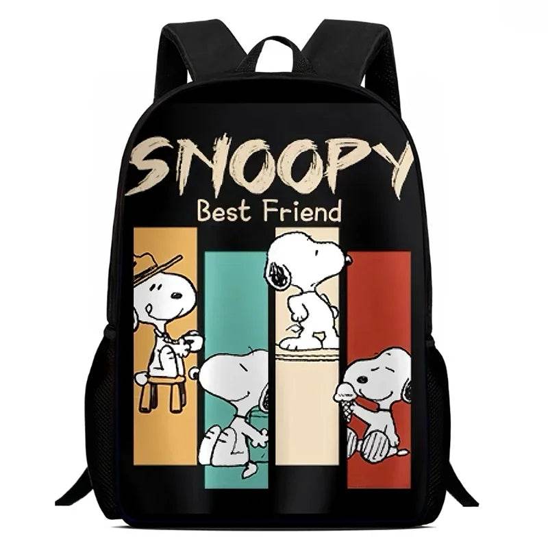 Durable School Backpack With Cartoon Snoopy For Kids - ToylandEU