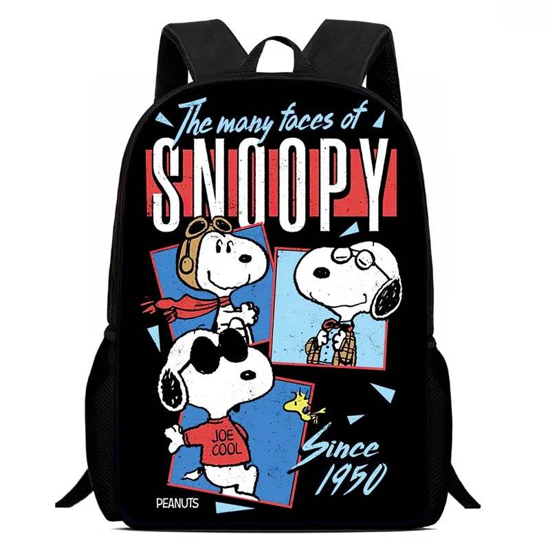 Durable School Backpack With Cartoon Snoopy For Kids - ToylandEU