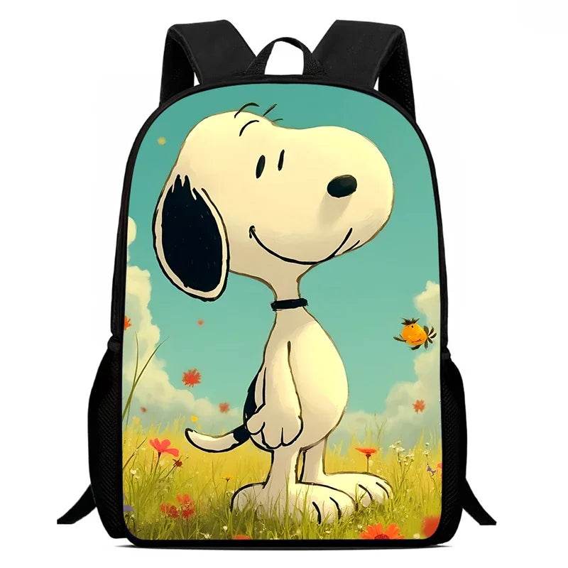 Durable School Backpack With Cartoon Snoopy For Kids - ToylandEU