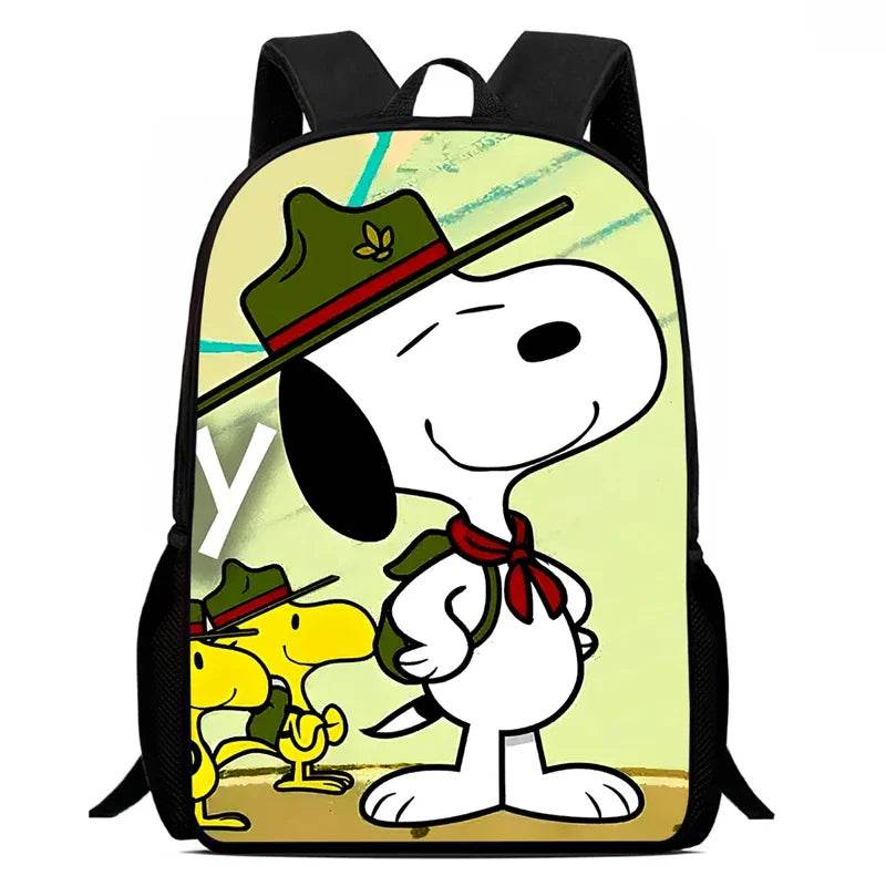 Durable School Backpack With Cartoon Snoopy For Kids - ToylandEU