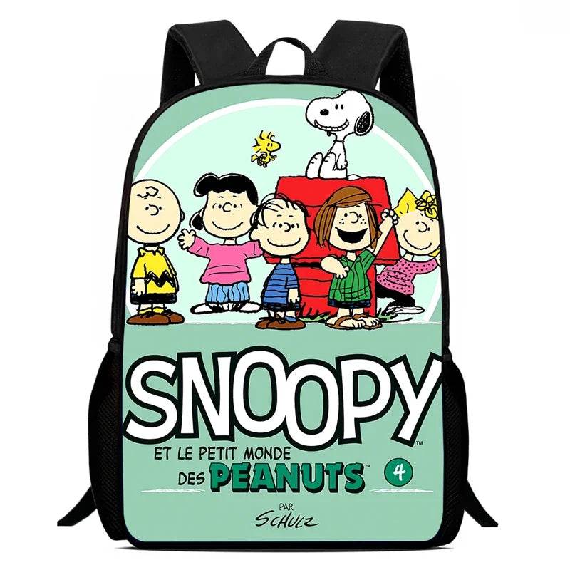 Durable School Backpack With Cartoon Snoopy For Kids - ToylandEU