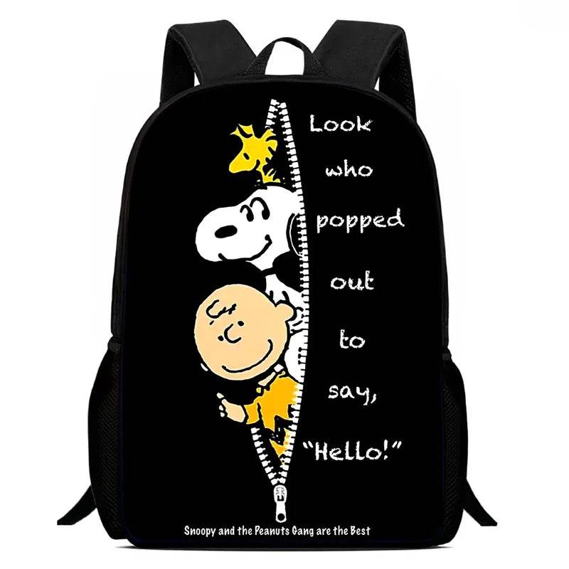 Durable School Backpack With Cartoon Snoopy For Kids - ToylandEU