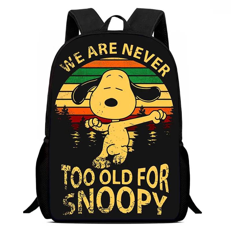 Durable School Backpack With Cartoon Snoopy For Kids - ToylandEU